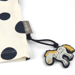 Sigikid Kollektion Tupfen Pony|Weises Kinder Langarmshirt Mit Dunkelblauen Punkten
