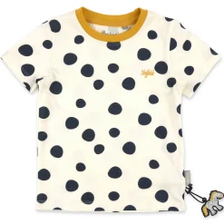Sigikid Kollektion Tupfen Pony|Weises Kinder T-Shirt Mit Dunkelblauen Punkten