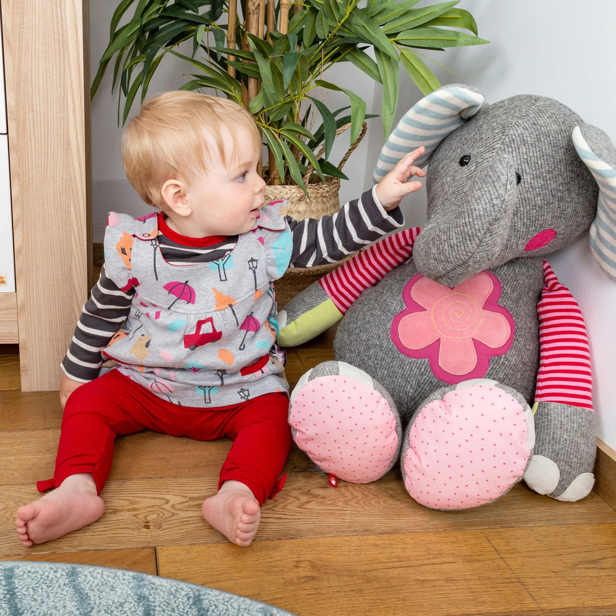 Sigikid Patchwork Sweety|Xxl Kuscheltier Elefant Im Patchworkstyle